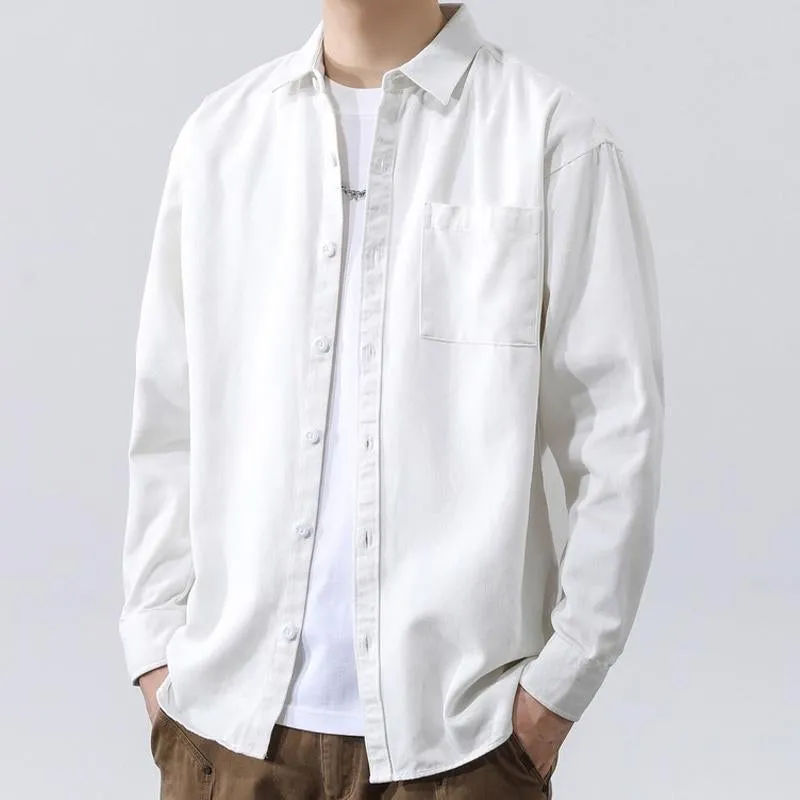 Men's Casual Cotton Loose Lapel Patch Pocket Long Sleeve Shirt 27771358M sold by Manly product image thumbnail 5