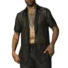 Men's Vintage Hollow Lapel Short-Sleeved Shirt 84875301Y sold by Manly