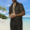 Men's Vintage Hollow Lapel Short-Sleeved Shirt 84875301Y sold by Manly