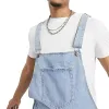Men's Multi-pocket Casual Ripped Denim Overalls 51802366Z sold by Manly