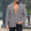 Men's Casual Vintage Print Long Sleeve Shirt 97508464Y sold by Manly