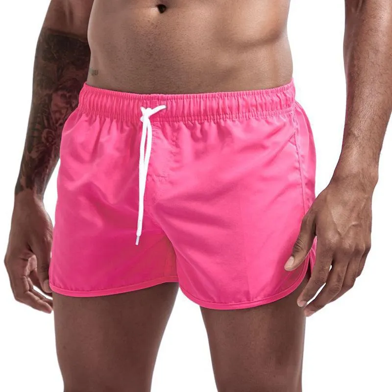 Men's Solid Drawstring Elastic Waist Quick-dry Sports Fitness Shorts 31014794Z sold by Manly