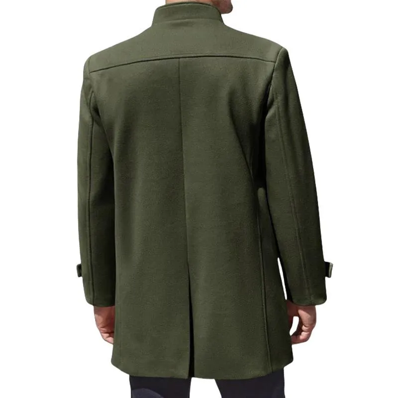 Men's Solid Color Single-breasted Stand Collar Casual Coat 62760720X sold by Manly product image thumbnail 5