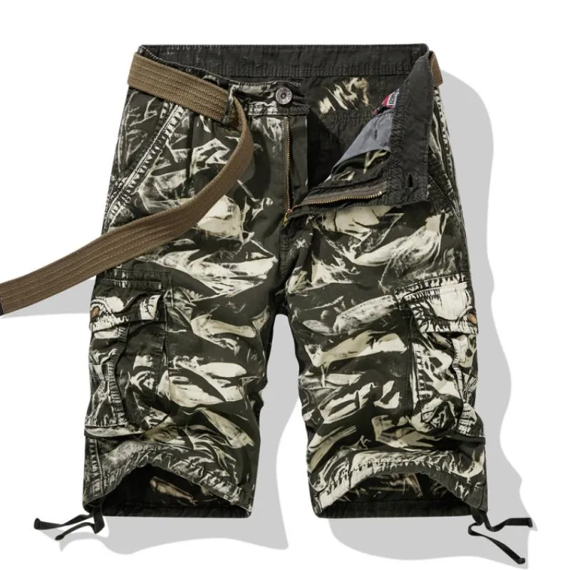 Men's Casual Outdoor Camouflage Loose Multi-pocket Cargo Shorts (Belt Exlcuded) 65911403M sold by Manly product image thumbnail 4