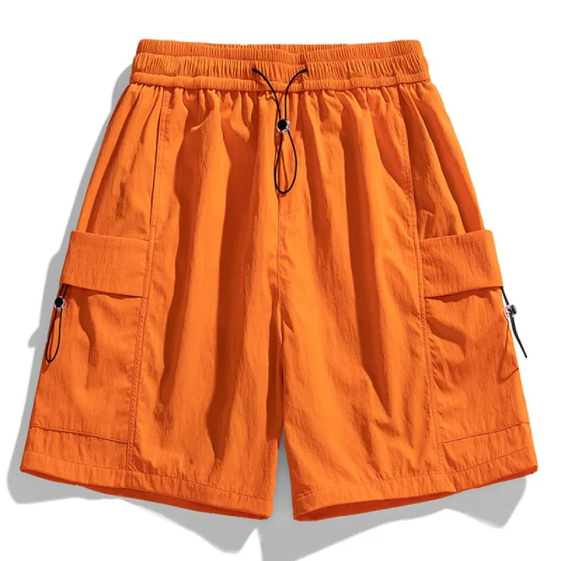 Men's Casual Thin Elastic Waisted Loose Quick-drying Cargo Shorts 37212261M sold by Manly