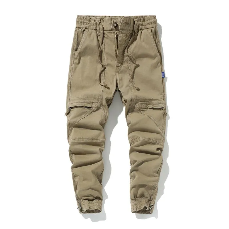 Men's Casual Outdoor Cotton Washed Distressed Multi-pocket Cargo Pants 33469878M sold by Manly product image thumbnail 2