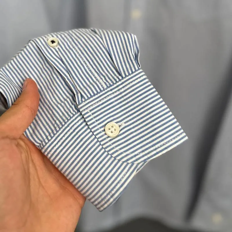 Men's Striped Lapel Long Sleeve Casual Shirt 24864930Z sold by Manly product image thumbnail 3