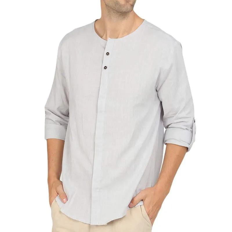 Men's Casual Solid Color Long Sleeve Shirt 91343483Y sold by Manly product image thumbnail 3