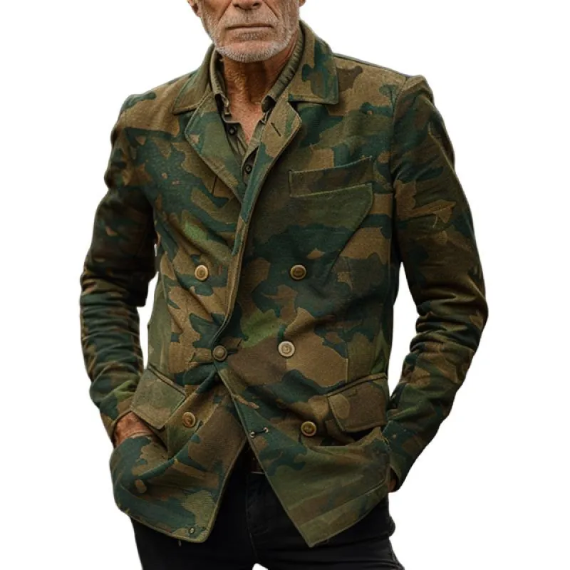 Men's Casual Vintage Camouflage Blazer 49785541X sold by Manly