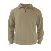 Men's Textured Jacquard Henley Collar Long Sleeve Sweatshirt 82583039Y sold by Manly