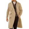 Men's Lapel Double Breasted Mid-length Coat 96190126Z sold by Manly