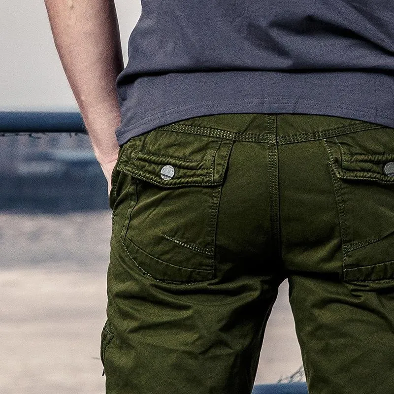 Men's Solid Color Multi-pocket Loose Casual Cargo Pants 93536290Z sold by Manly product image thumbnail 5