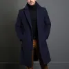 Men's Solid Notch Lapel Single-breasted Mid-length Coat 14523733Z sold by Manly