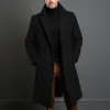 Men's Solid Notch Lapel Single-breasted Mid-length Coat 14523733Z sold by Manly