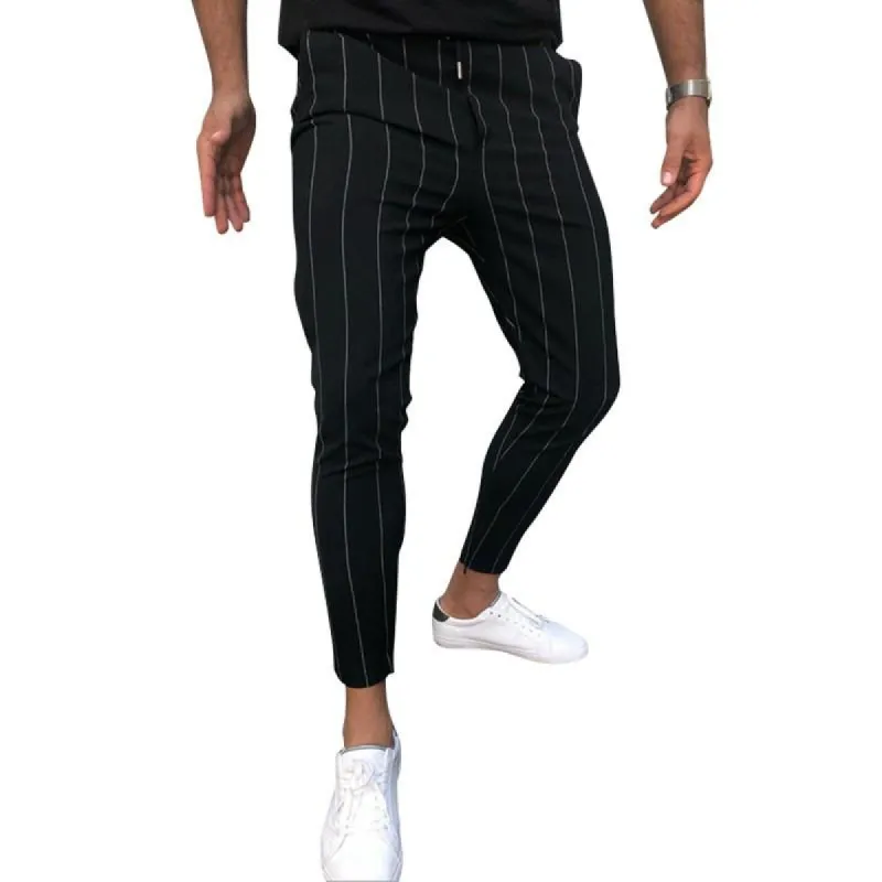 Men's Striped Straight Slim Suit Trousers 58718128Z sold by Manly