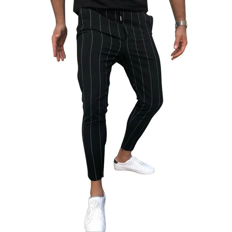 Men's Striped Straight Slim Suit Trousers 58718128Z sold by Manly