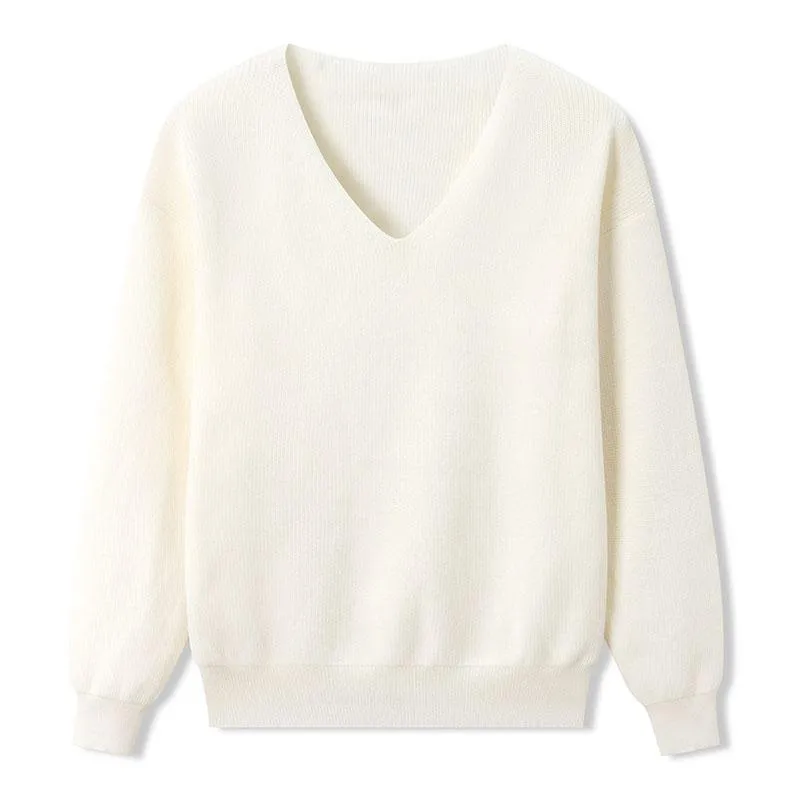 Men's Casual Solid Color V-Neck Knitted Pullover Sweater 36585722M sold by Manly product image thumbnail 3