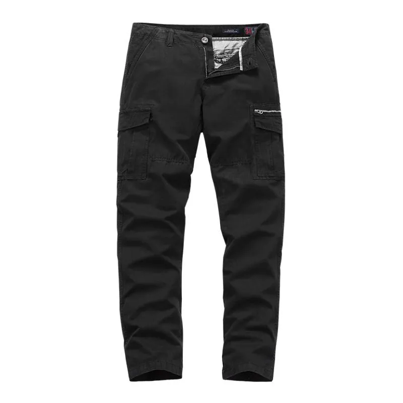 Men's Casual Outdoor Cotton Loose Multi-Pocket Cargo Pants 07526651M sold by Manly product image thumbnail 3