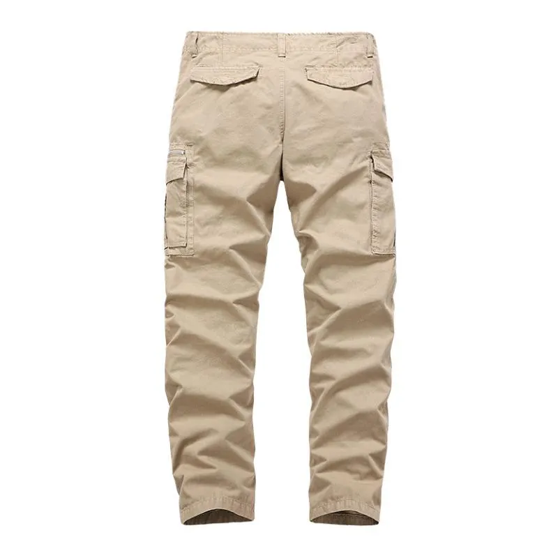 Men's Casual Outdoor Cotton Loose Multi-Pocket Cargo Pants 07526651M sold by Manly product image thumbnail 5