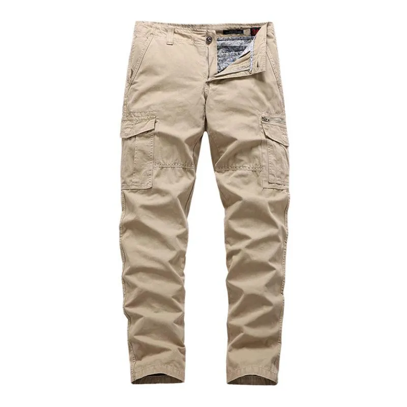 Men's Casual Outdoor Cotton Loose Multi-Pocket Cargo Pants 07526651M sold by Manly product image thumbnail 4