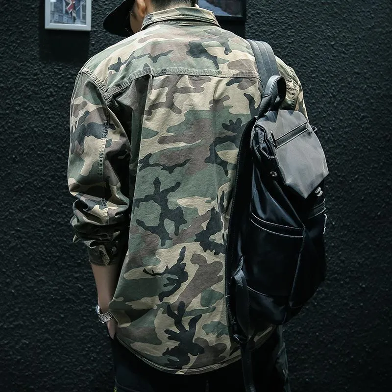 Men's Casual Retro Camouflage Work Jacket 05120140TO sold by Manly product image thumbnail 2