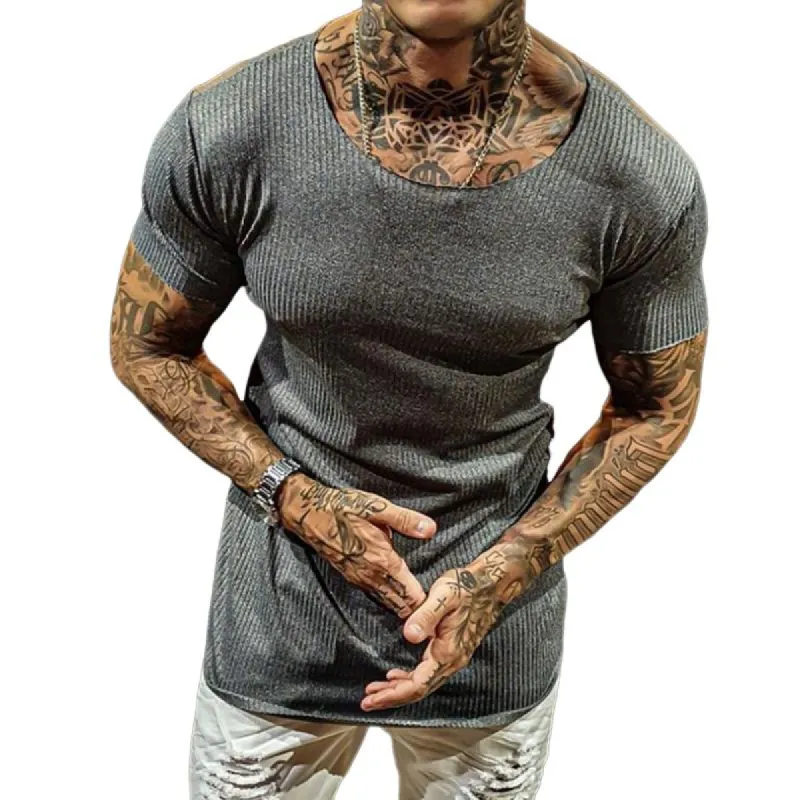 Men's Retro Striped Crew Neck Short Sleeve T-Shirt 91856988TO sold by Manly