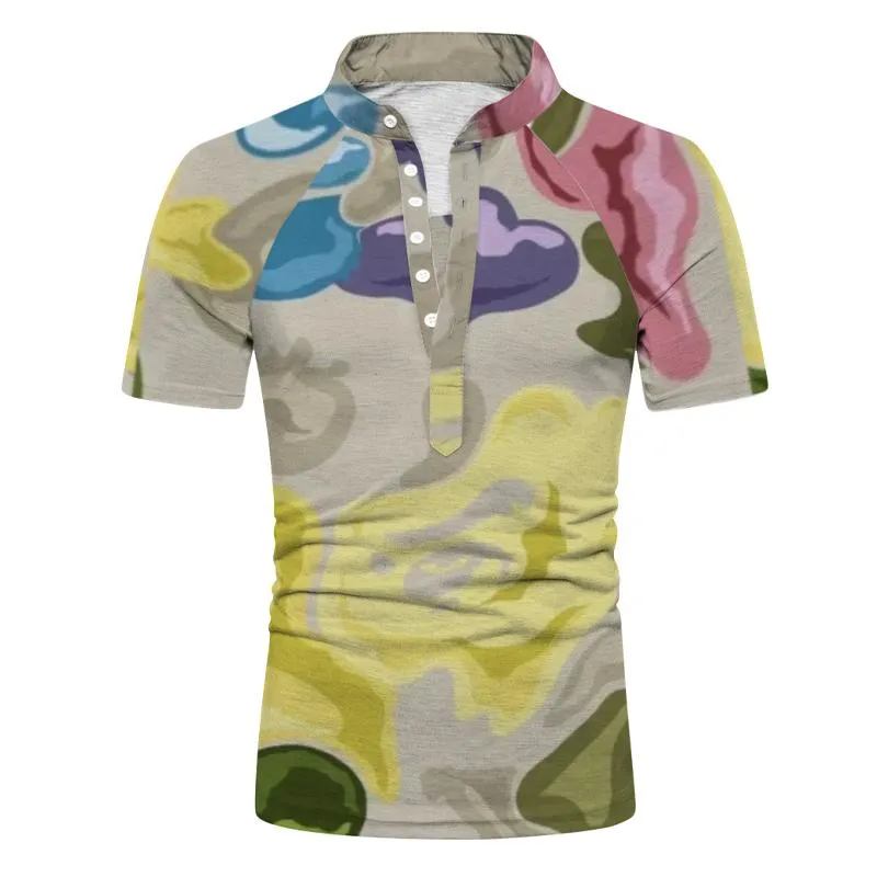 Men's Color Block Camouflage Print Casual T-Shirt 13743195X sold by Manly product image thumbnail 4