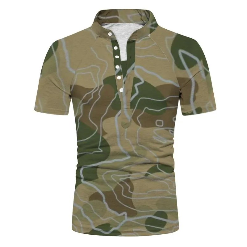 Men's Color Block Camouflage Print Casual T-Shirt 13743195X sold by Manly