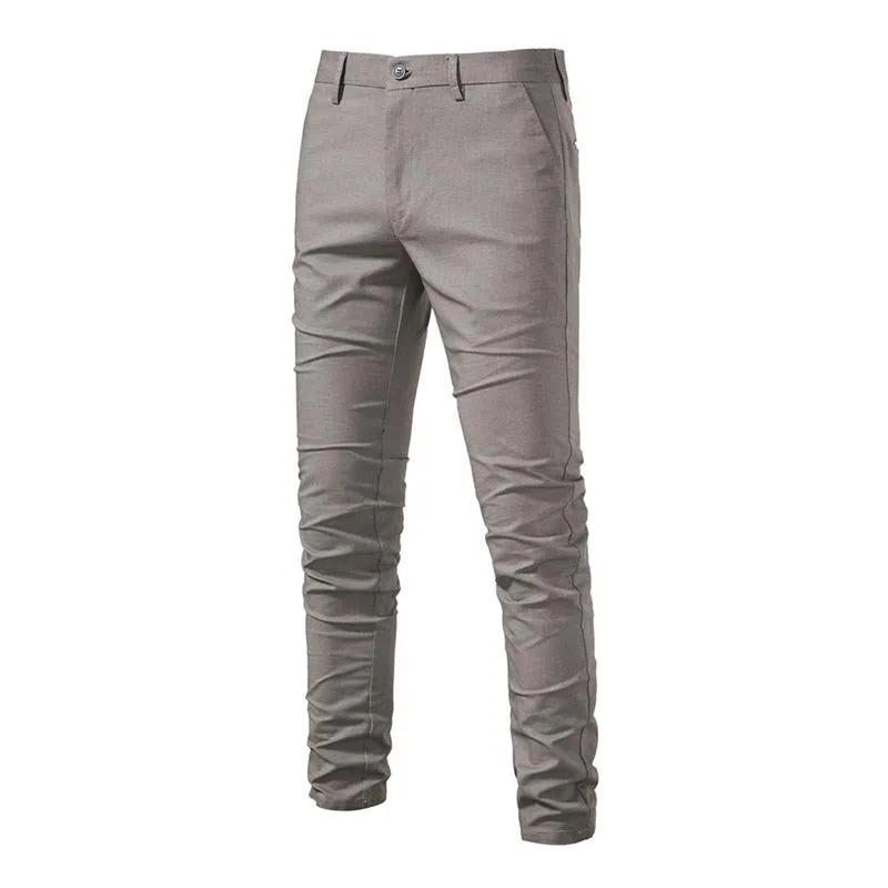 Men's Casual Cotton Breathable Solid Color Business Straight Trousers 23369578M sold by Manly product image thumbnail 3