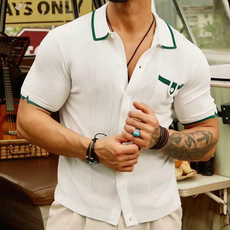 Men's Casual Business Lapel Short Sleeve Knitted POLO Shirt 11546965X sold by Manly product image thumbnail 2