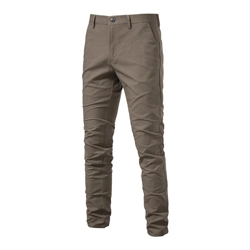 Men's Casual Cotton Breathable Solid Color Business Straight Trousers 23369578M sold by Manly product image thumbnail 4