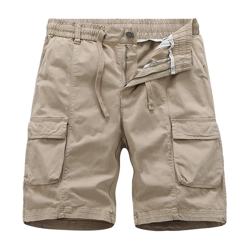 Men's Solid Color Straight Multi-pocket Cargo Shorts 43121978Z sold by Manly product image thumbnail 2