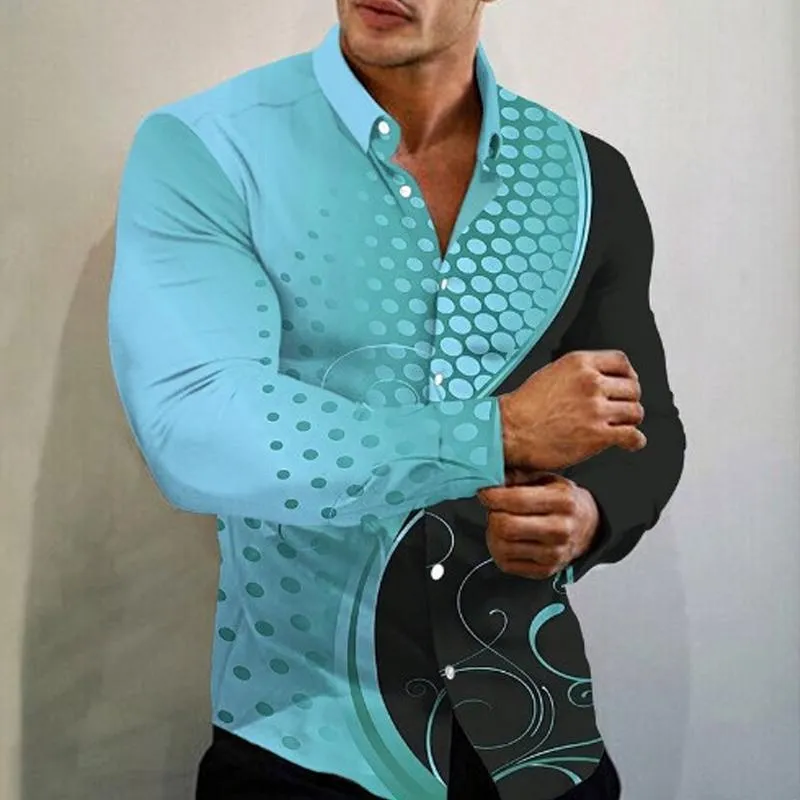 Men's Printed Single Breasted Long Sleeve Shirt 08763525X sold by Manly product image thumbnail 5