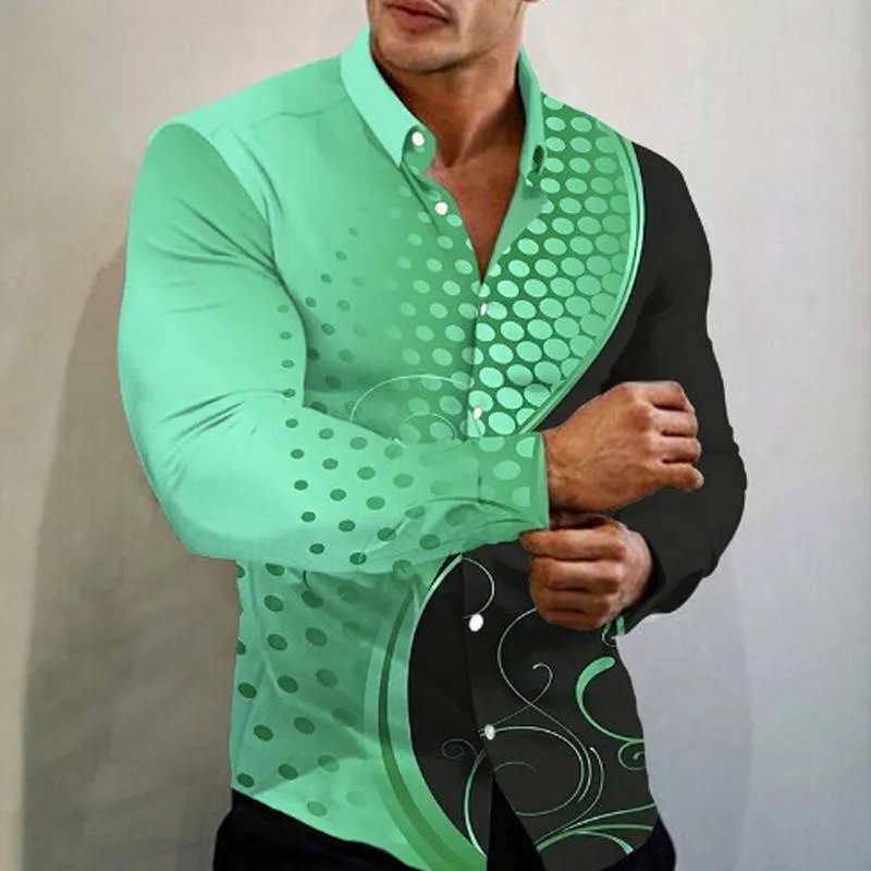 Men's Printed Single Breasted Long Sleeve Shirt 08763525X sold by Manly product image thumbnail 4