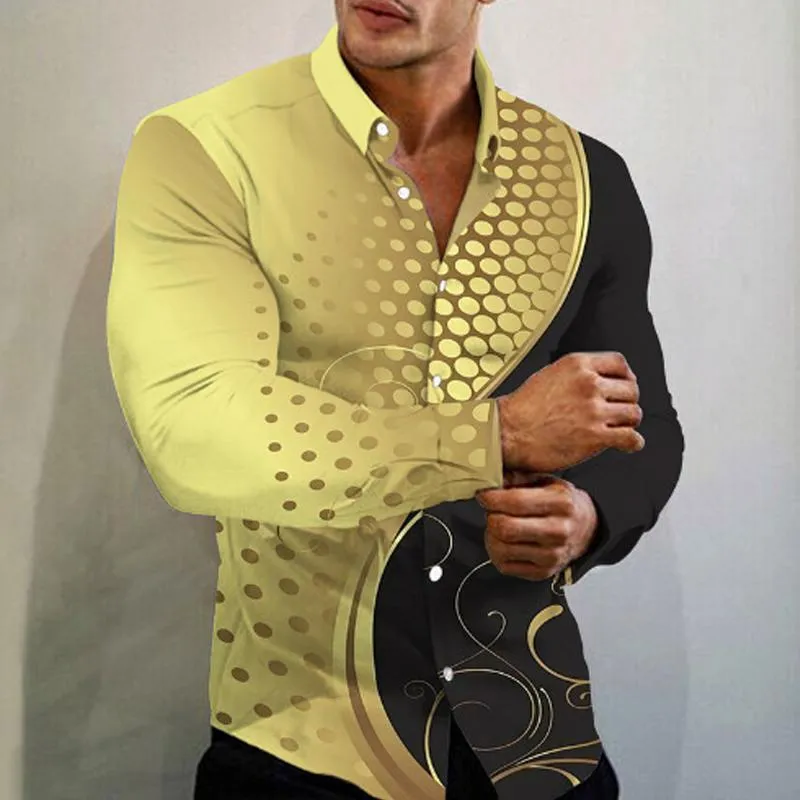 Men's Printed Single Breasted Long Sleeve Shirt 08763525X sold by Manly product image thumbnail 3