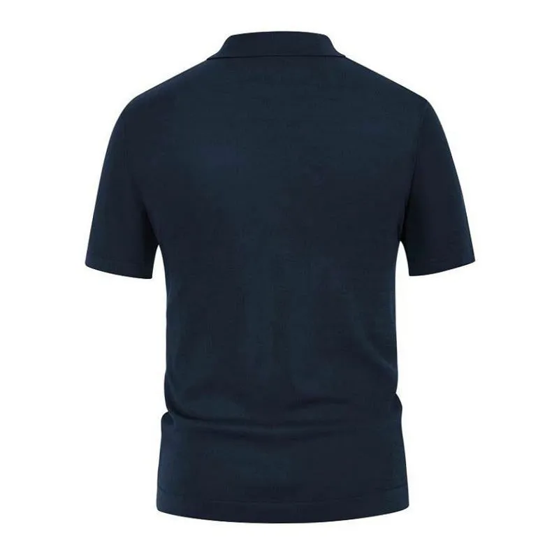 Men's Striped Contrast Knit Polo Shirt 42110133M sold by Manly product image thumbnail 2