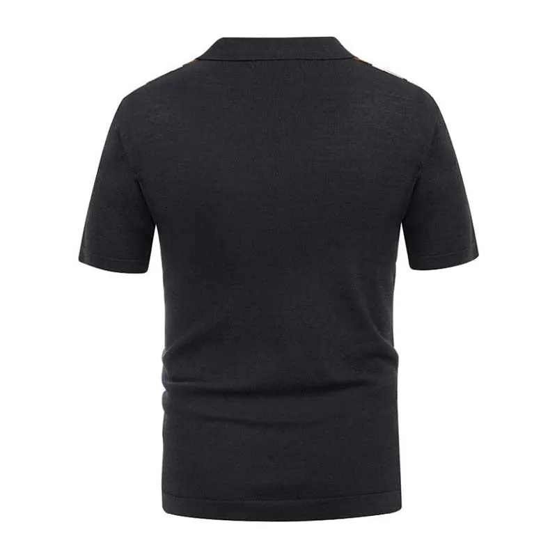 Men's Striped Contrast Knit Polo Shirt 42110133M sold by Manly product image thumbnail 4