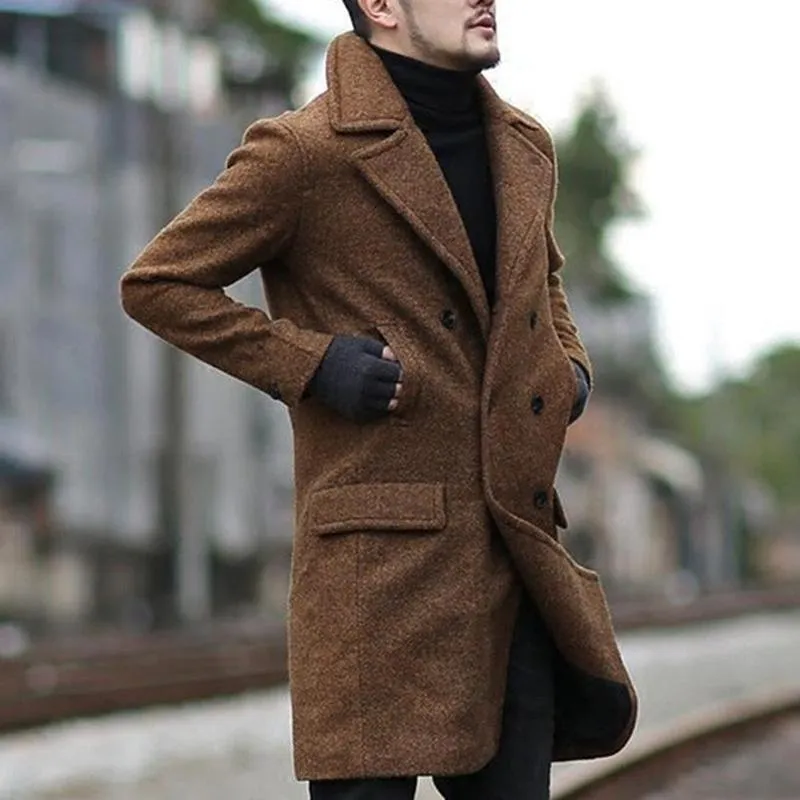 Men's Notch Lapel Double Breasted Coat 31789385Z sold by Manly product image thumbnail 4