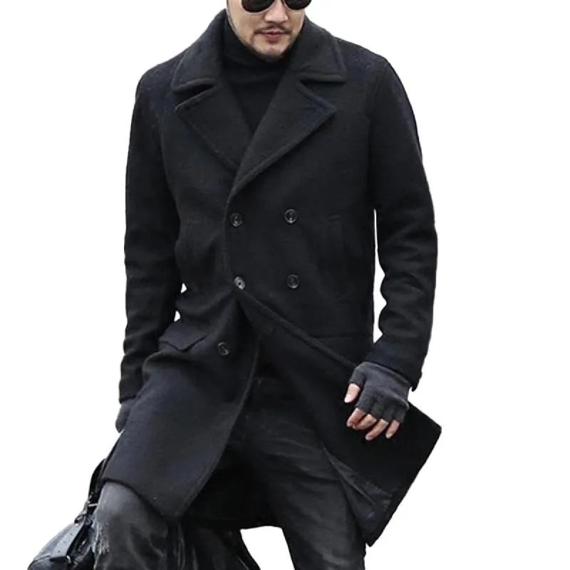 Men's Notch Lapel Double Breasted Coat 31789385Z sold by Manly