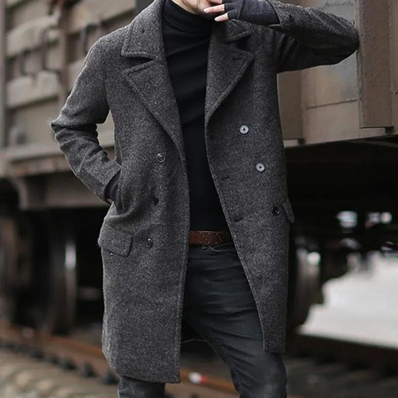 Men's Notch Lapel Double Breasted Coat 31789385Z sold by Manly product image thumbnail 3