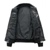 Men's Vintage Colorblock Lapel Zipper Slim Fit Motorcycle Leather Jacket 88377847M sold by Manly