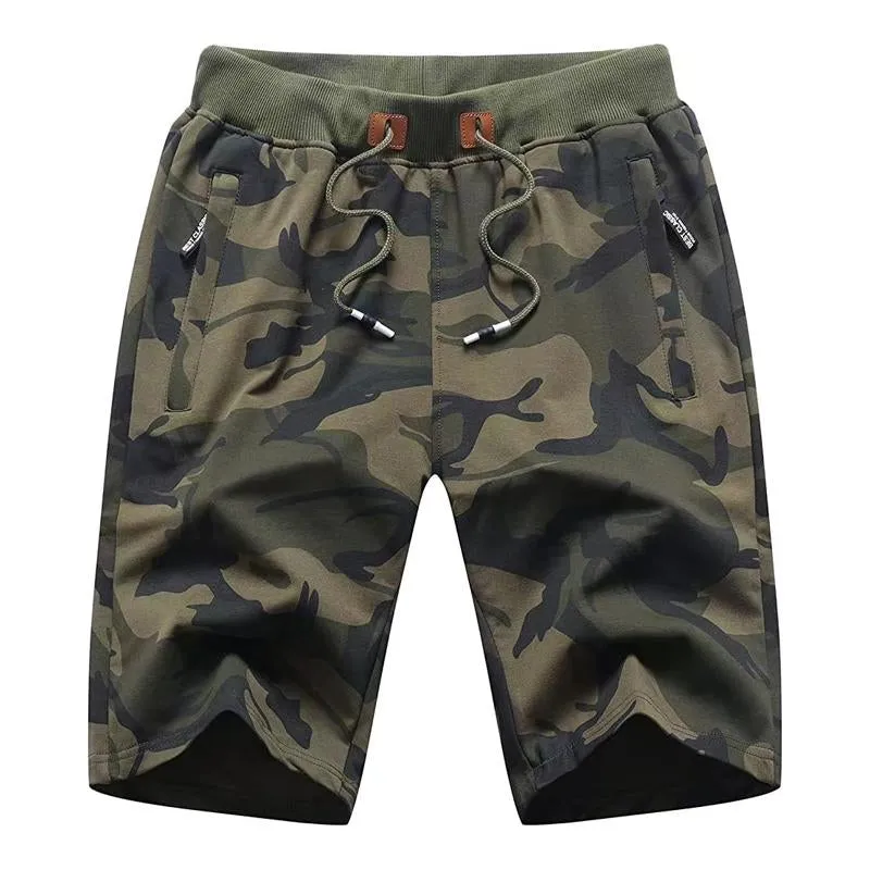Men's Casual Camouflage Breathable Cotton Elastic Waist Straight Shorts 73374056M sold by Manly product image thumbnail 3