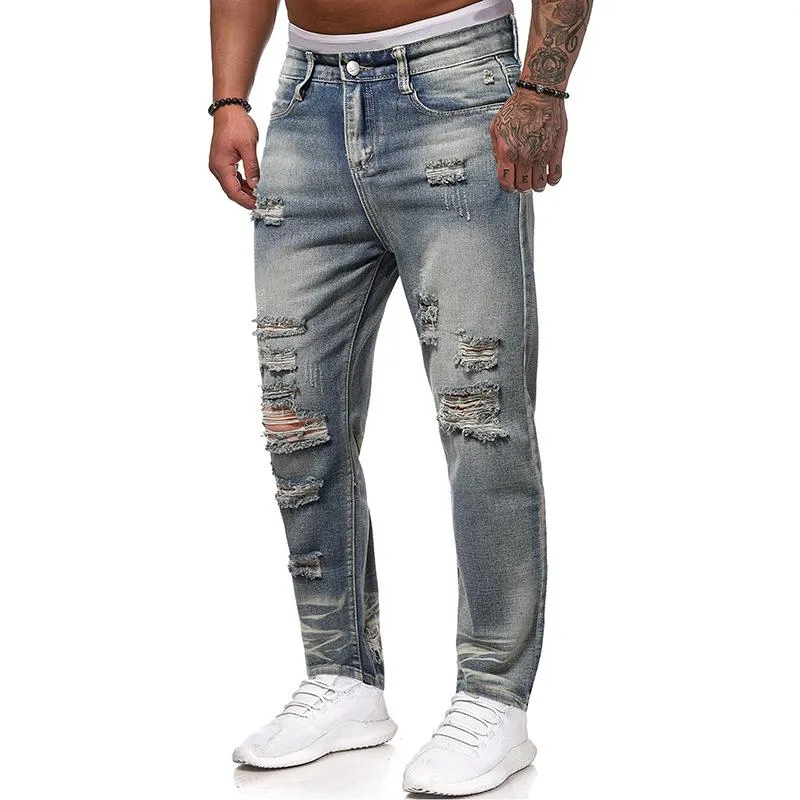 Men's Vintage Ripped Mid-rise Jeans 96493129X sold by Manly product image thumbnail 4