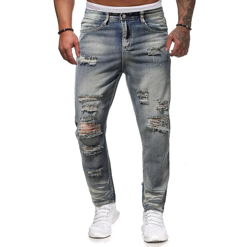 Men's Vintage Ripped Mid-rise Jeans 96493129X sold by Manly