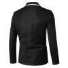Men's Casual Solid Color Color Block Lapel Long Sleeve Blazer 10933940Y sold by Manly