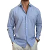 Men's Plaid Lapel Long Sleeve Casual Shirt 10736869Z sold by Manly