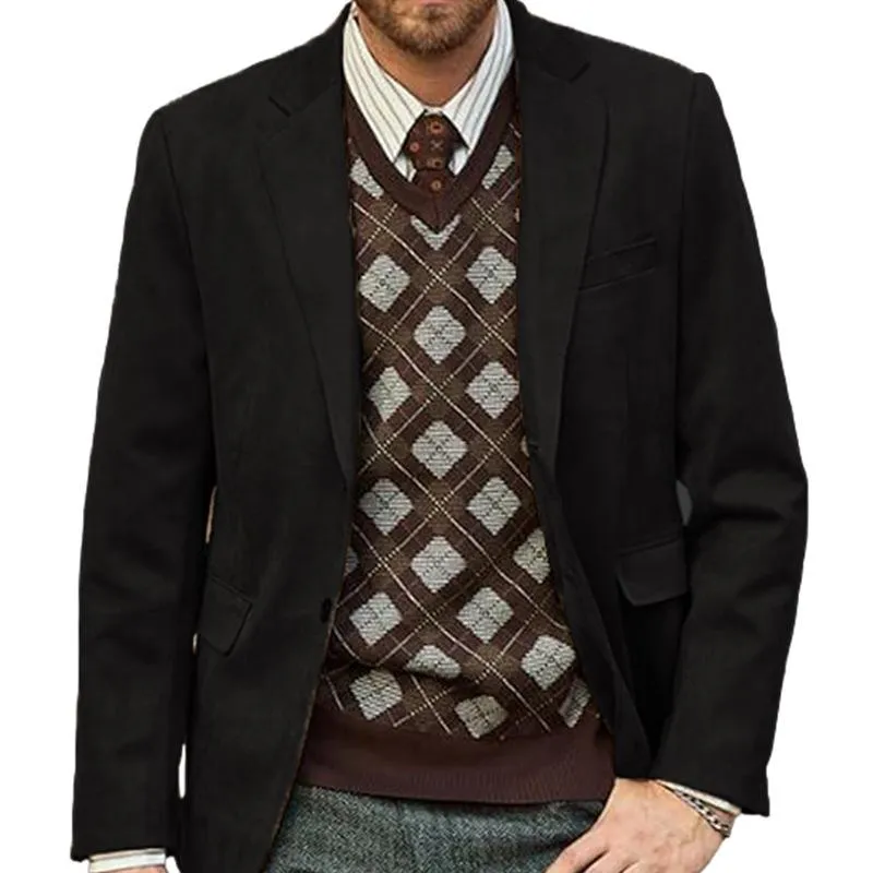 Men's Solid Color Single-Breasted Blazer 32486387X sold by Manly product image thumbnail 5