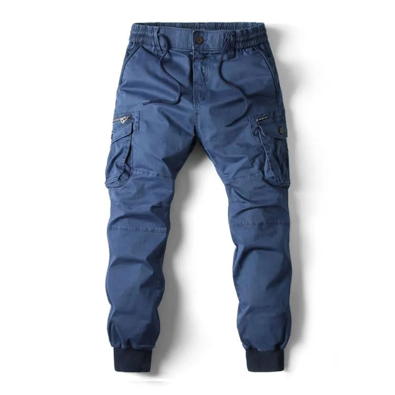 Men's Casual Outdoor Multi-Pocket Elastic Waist Cargo Pants 67665522M sold by Manly