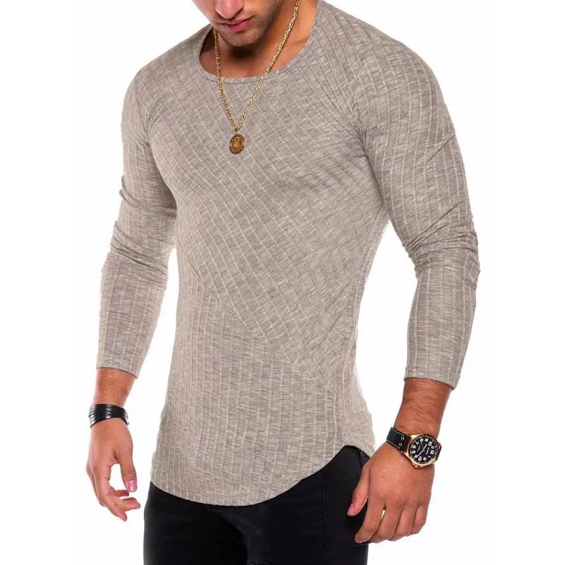 Men's Round Neck Curved Hem Long Sleeve T-shirt 34220425Z sold by Manly product image thumbnail 3