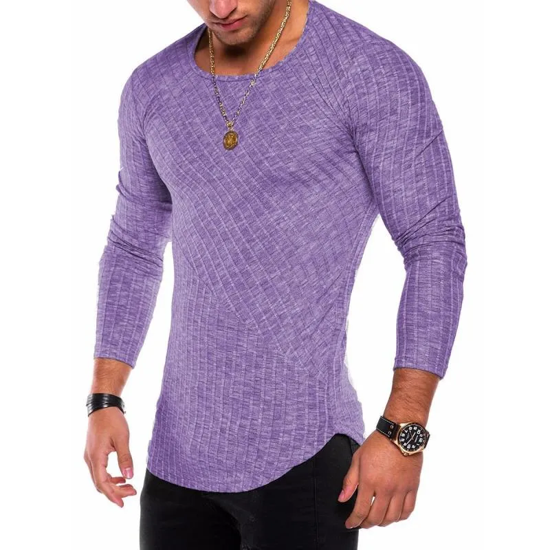 Men's Round Neck Curved Hem Long Sleeve T-shirt 34220425Z sold by Manly product image thumbnail 4